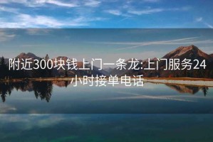 附近300块钱上门一条龙:上门服务24小时接单电话