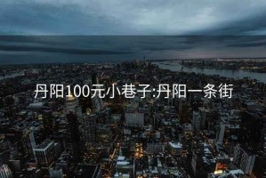 丹阳100元小巷子:丹阳一条街