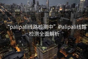 “palipali线路检测中”Palipali线路检测全面解析