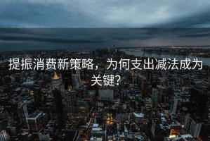 提振消费新策略，为何支出减法成为关键？