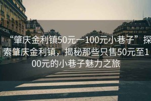 “肇庆金利镇50元一100元小巷子”探索肇庆金利镇，揭秘那些只售50元至100元的小巷子魅力之旅