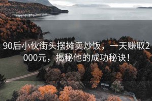 90后小伙街头摆摊卖炒饭，一天赚取2000元，揭秘他的成功秘诀！