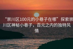 “崇川区100元的小巷子在哪”探索崇川区神秘小巷子，百元之内的独特风情