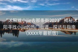 “沭阳找小jie去那条街2023”揭秘沭阳寻找小jie的热门街道—探访与指南（XXXX年最新版）