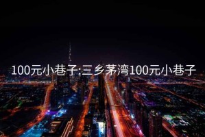 100元小巷子:三乡茅湾100元小巷子