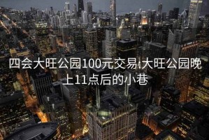 四会大旺公园100元交易:大旺公园晚上11点后的小巷