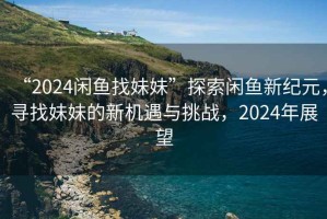 “2024闲鱼找妹妹”探索闲鱼新纪元，寻找妹妹的新机遇与挑战，2024年展望