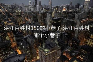 湛江百姓村150的小巷子:湛江百姓村哪个小巷子