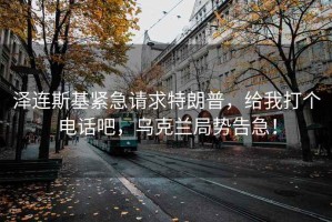 泽连斯基紧急请求特朗普，给我打个电话吧，乌克兰局势告急！