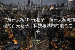 “黄石大桥100元巷子”黄石大桥与神秘的百元巷子，科技与城市的融合之美