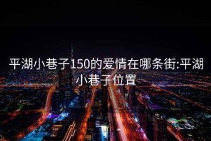 平湖小巷子150的爱情在哪条街:平湖小巷子位置