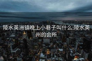 陵水英洲镇晚上小巷子叫什么:陵水英州的会所