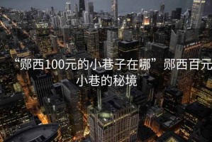 “郧西100元的小巷子在哪”郧西百元小巷的秘境