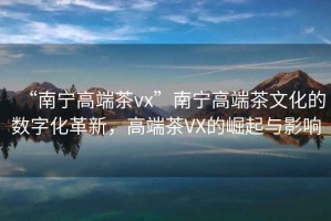 “南宁高端茶vx”南宁高端茶文化的数字化革新，高端茶VX的崛起与影响