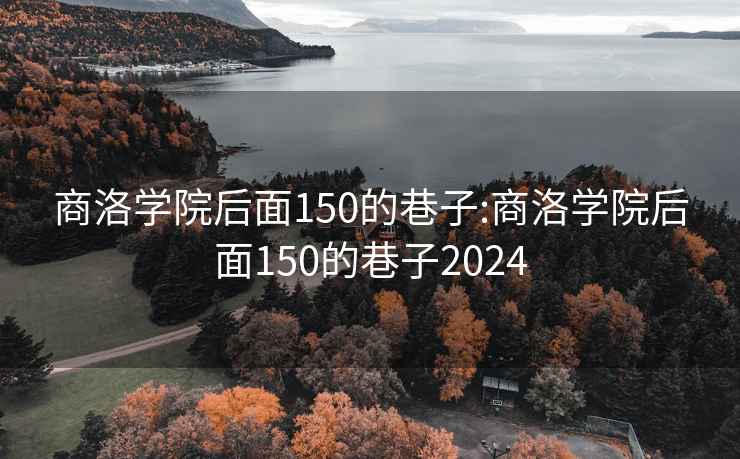 商洛学院后面150的巷子:商洛学院后面150的巷子2024