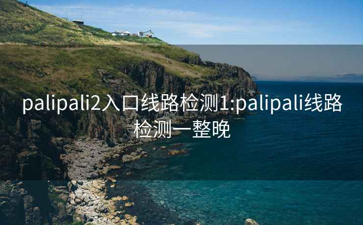 palipali2入口线路检测1:palipali线路检测一整晚