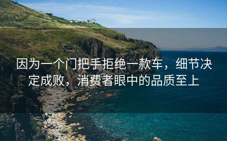 因为一个门把手拒绝一款车，细节决定成败，消费者眼中的品质至上