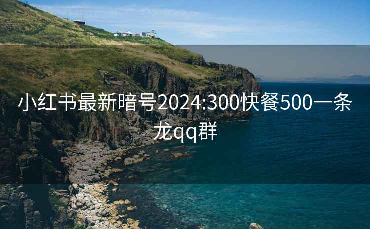 小红书最新暗号2024:300快餐500一条龙qq群