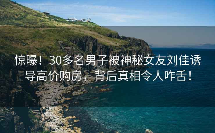 惊曝！30多名男子被神秘女友刘佳诱导高价购房，背后真相令人咋舌！