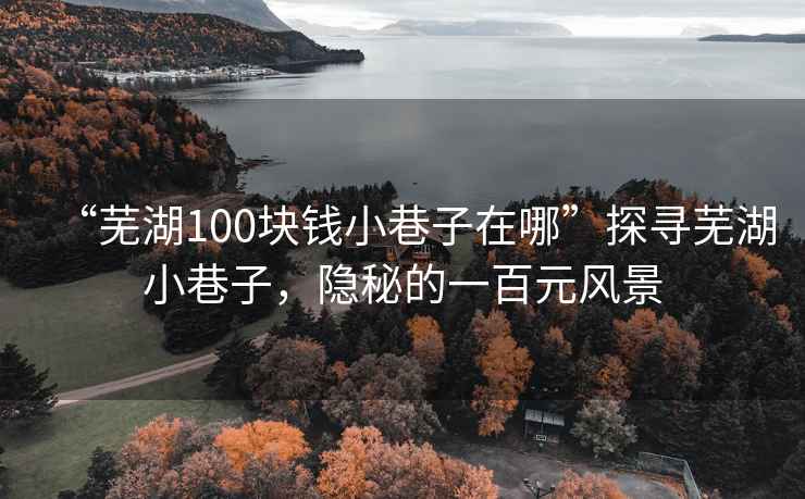 “芜湖100块钱小巷子在哪”探寻芜湖小巷子，隐秘的一百元风景