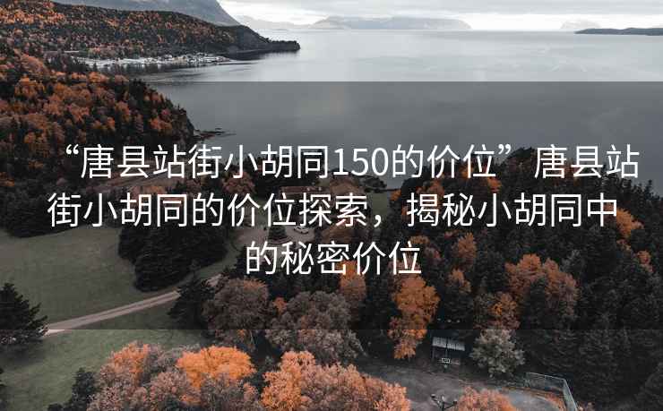 “唐县站街小胡同150的价位”唐县站街小胡同的价位探索，揭秘小胡同中的秘密价位