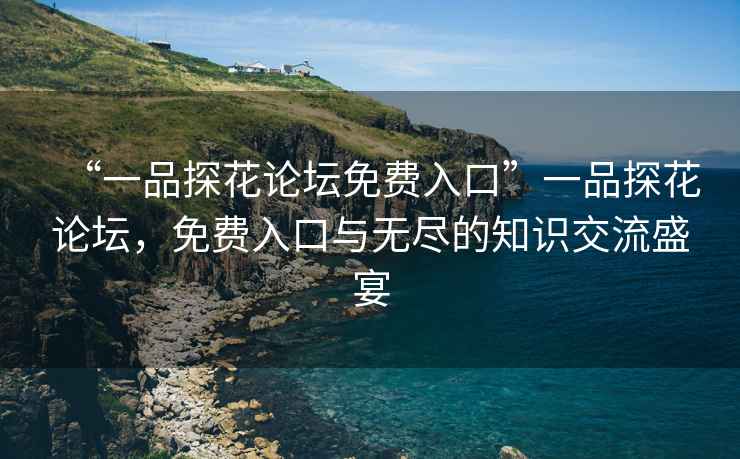 “一品探花论坛免费入口”一品探花论坛，免费入口与无尽的知识交流盛宴