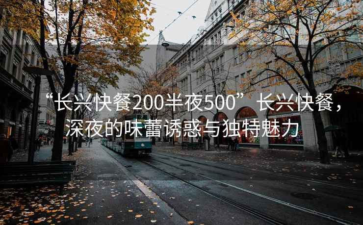 “长兴快餐200半夜500”长兴快餐，深夜的味蕾诱惑与独特魅力